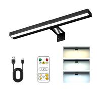 cimsfcor Luci per quadri ricaricabili, colore nero, 30 cm, 1,8 W, luce ricaricabile con telecomando per opere d'arte