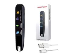 cimsfcor Penna traduttore di scansione, traduttore multilingue portatile, 112 lingue, traduttore vocale wireless con schermo da 5,6 cm, per studenti, viaggiatori, uomini d'affari (nero)