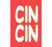 Cin Cin - Summer Coral Orange Journal with White Font | 150 Lined Pages | Glossy Minimalist Cover | Italian Cheers-Inspired Notebook