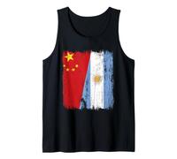Cina Argentina Mezza bandiera Radici argentine cinesi Canotta