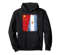 Cina Argentina Mezza bandiera Radici argentine cinesi Felpa con Cappuccio