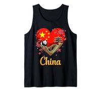 Cina Bandiera Amore Cuore Canotta