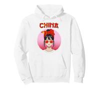 Cina, Bandiera Cinese, Ragazza Cinese, Ragazze Cinesi Donne Felpa con Cappuccio