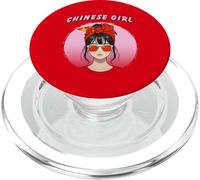 Cina, bandiera cinese, ragazza cinese, ragazze cinesi donne PopSockets PopGrip per MagSafe