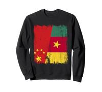 Cina Camerun Mezza Bandiera Antenati Camerun Cinese Felpa