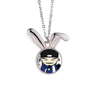 Cina Capolavoro cinese Disegno Coniglio Collana Ciondolo Bunny Animal Jewelry Gift