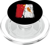 Cina Cipro Mezza Bandiera Cinese Cipriota Heritage PopSockets PopGrip per MagSafe
