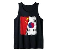 Cina Corea del Sud Half Flag Maglia Corea del Sud Cinese Canotta
