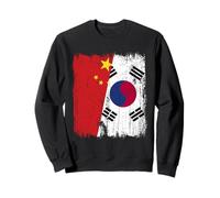 Cina Corea del Sud Half Flag Maglia Corea del Sud Cinese Felpa