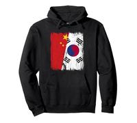 Cina Corea del Sud Half Flag Maglia Corea del Sud Cinese Felpa con Cappuccio
