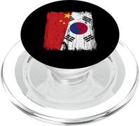 Cina Corea del Sud Half Flag Maglia Corea del Sud Cinese PopSockets PopGrip per MagSafe