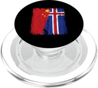 Cina Islanda Mezza Bandiera Maglia Islandese Cinese PopSockets PopGrip per MagSafe