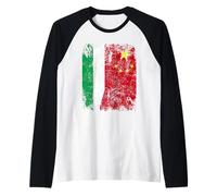 Cina Italia Bandiera Amicizia | Cinese Maglia con Maniche Raglan