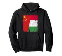 Cina Italia Mezza Bandiera Orgoglio Cinese Italiano Orgoglio Felpa con Cappuccio