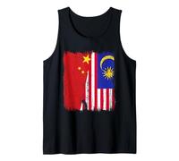 Cina Malesia Half Flag Chinese Malaysian Heritage Jersey Canotta