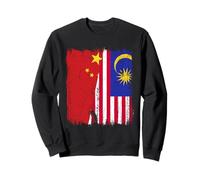 Cina Malesia Half Flag Chinese Malaysian Heritage Jersey Felpa