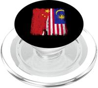 Cina Malesia Half Flag Chinese Malaysian Heritage Jersey PopSockets PopGrip per MagSafe