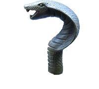 Cina manuale casting statua in bronzo serpente stampella bastone da passeggio testa