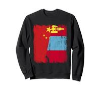 Cina Mongolia Half Flag Maglia mongola cinese Felpa