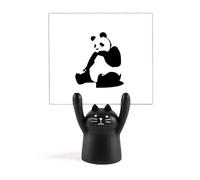 Cina National Treasure Panda Contorno Memo Holder Cartoon Gatto Nero Stand Decorazione