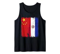 Cina Paraguay Mezza bandiera Radici paraguaiane cinesi Canotta