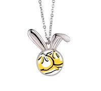 Cina Piatto cinese Delizioso Modello Coniglio Collana Ciondolo Bunny Animal Jewelry Gift