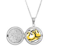 Cina Piatto cinese Delizioso Modello Locket Collana Tenere Immagine Gioielli Regalo di Compleanno