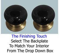 Cina / porcelain Pomello Porta Nero Classico 60mm (Coppia)