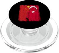 Cina Turchia Mezza Bandiera Turkiye Cinese Turco Patrimonio PopSockets PopGrip per MagSafe