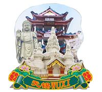 Cina WuXi Magnete Frigorifero Magnete In Legno 3D Monumenti Viaggi Da Collezione Souvenir Decorazione Fatto A Mano -123