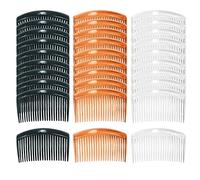 Cinaci - Confezione da 30 pettini laterali in plastica per capelli con 23 denti, per capelli fai da te, con clip per capelli, accessori per donne, velo da sposa (misto)