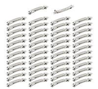 Cinaci Confezione da 50 fermagli per capelli da 10 cm in bianco per fai da te in metallo argentato, per donne e ragazze accessori per capelli