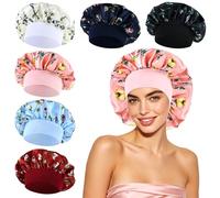 Cinaci Confezione da 6 cappelli da donna, Stampa a rose., Taglia unica