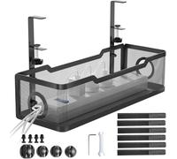 Cinati Mensola per la gestione dei cavi sotto la scrivania - Senza foratura, per l'ufficio e la casa - Nessun danno al tavolo