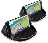 CINATI Supporto Smartphone per cruscotto Auto in Silicone antiscivolo, per iPhone 15 Pro Max XS Max X XR 8 /Samsung Galaxy/Huawei/One Plus/GPS/Xiaomi, 2 Pack