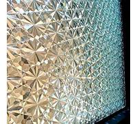 Cinbee Pellicola autoadesiva per finestra 3D, opaca, 75 x 200 cm, autoadesiva, per finestre, protezione dalla privacy, motivo vintage retrò