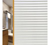 Cinbee Pellicola autoadesiva per finestre, opaca, 40 x 200 cm, autoadesiva, 3D con motivo a strisce, pellicola per finestra statica