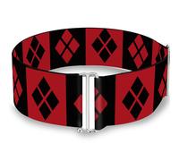 Cinch Waist Belt - Harley Quinn Diamond Blocks Red/Black Black/Red ... ACC NUOVO