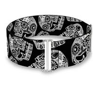 Cinch Waist Belt - The Dust Of Living Ii Sugar Skulls Black/White -... ACC NUOVO