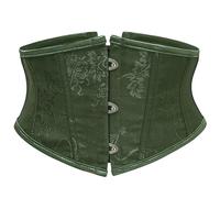 Cincher Corsetto dimagrante a lisca di pesce con cinturino stretto per modellare il corpo e gesti in 5 colori, Verde militare, S