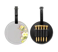 Cinchona Flower Black Golf Tee Storage Bag - Facile da trasportare e più efficiente nel giocare a golf