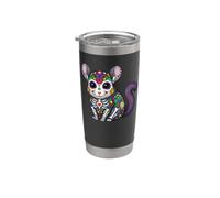 Cincillà Messicano Sugar Skull Calavera Viva Mexico Party Bicchiere termico in acciaio inox doppia parete
