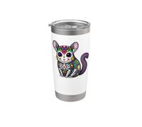 Cincillà Messicano Sugar Skull Calavera Viva Mexico Party Bicchiere termico in acciaio inox doppia parete