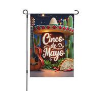 Cinco De Mayo - Bandiera da giardino double-face, 71 x 101 cm, resistente allo sbiadimento, per esterni, decorazioni per festival