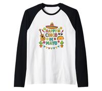Cinco De Mayo Camicia Cinco De Mayo Lets Fiesta Maglia con Maniche Raglan