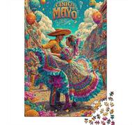 Cinco De Mayo Celebration Puzzle Impossible 1000Pcs Decorazione Per La Casa. Rilassamento E Intelligence Per Adulti E Ragazzi Da 14 Anni 38x26cm/1000pcs