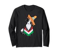 Cinco de Mayo Dog Lover Border Collie Lovers Maglia a Manica