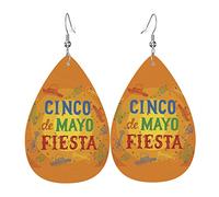 Cinco De Mayo Fiesta messicana 2023 Orecchini Orecchini a goccia in ecopelle Orecchini pendenti leggeri per donne e ragazze