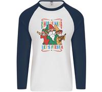 Cinco De Mayo Lets Fiesta Divertente Gnomi Uomo L/S Baseball T-Shirt