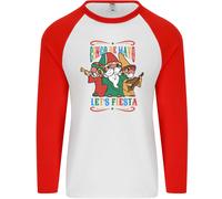 Cinco De Mayo Lets Fiesta Divertente Gnomi Uomo L/S Baseball T-Shirt